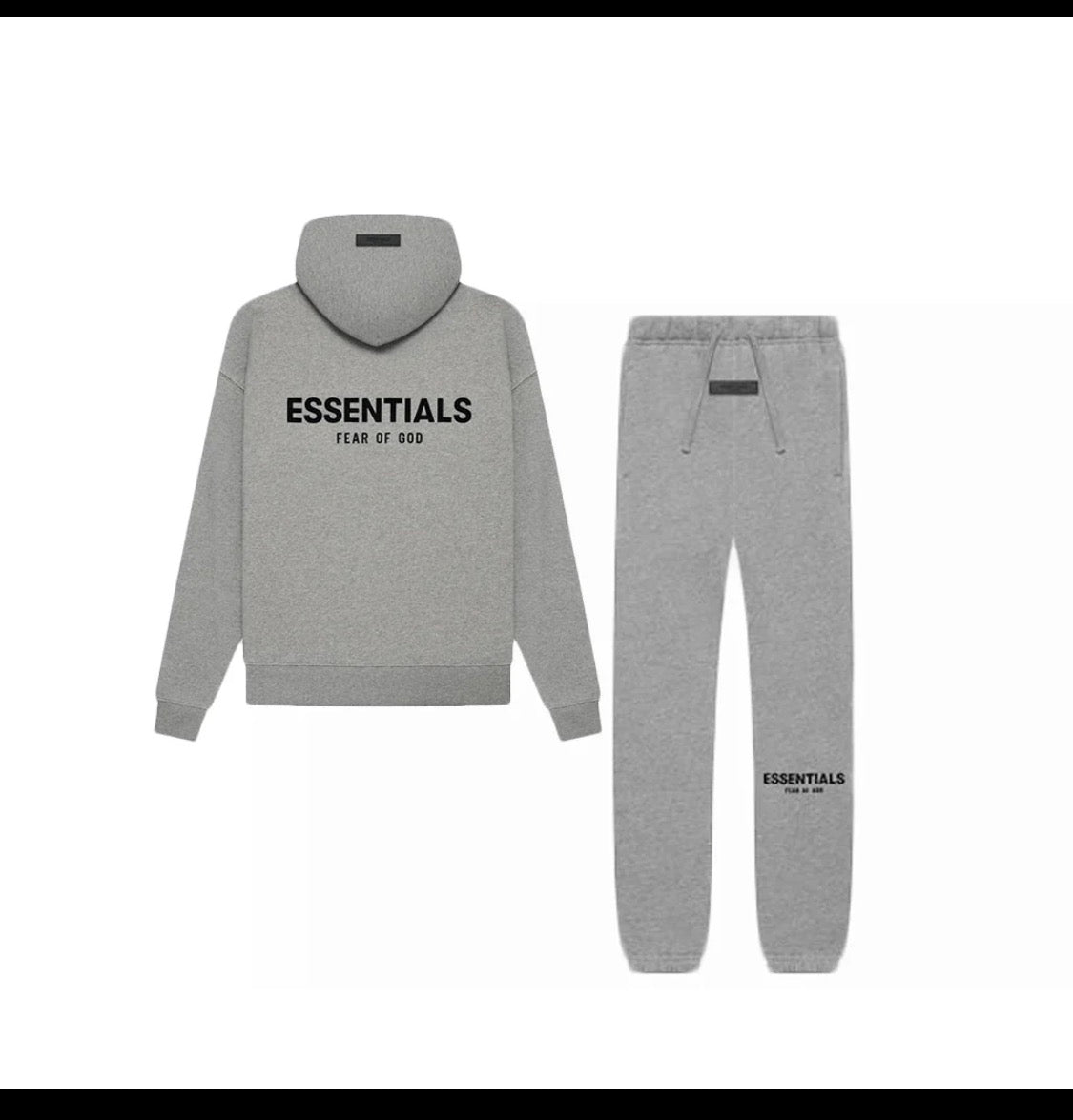 Fear of God Essentials Dark Oatmeal hoodie and sweatpants set